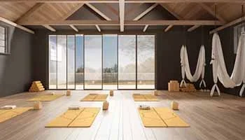 Wellness retreat and yoga studio at L&T Green Reserve