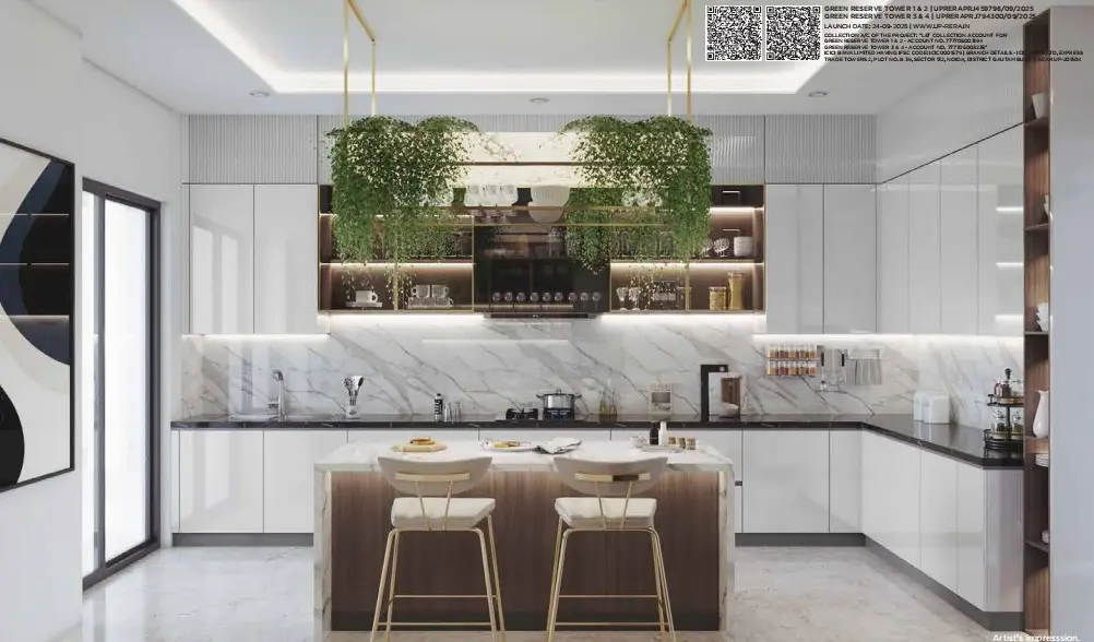 Sample modular kitchen at L&T Green Reserve